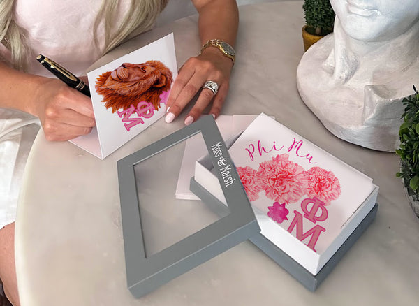 Phi Mu Notecard Gift Set