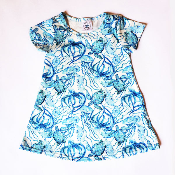 Ocean Life Swing Dress - Girls
