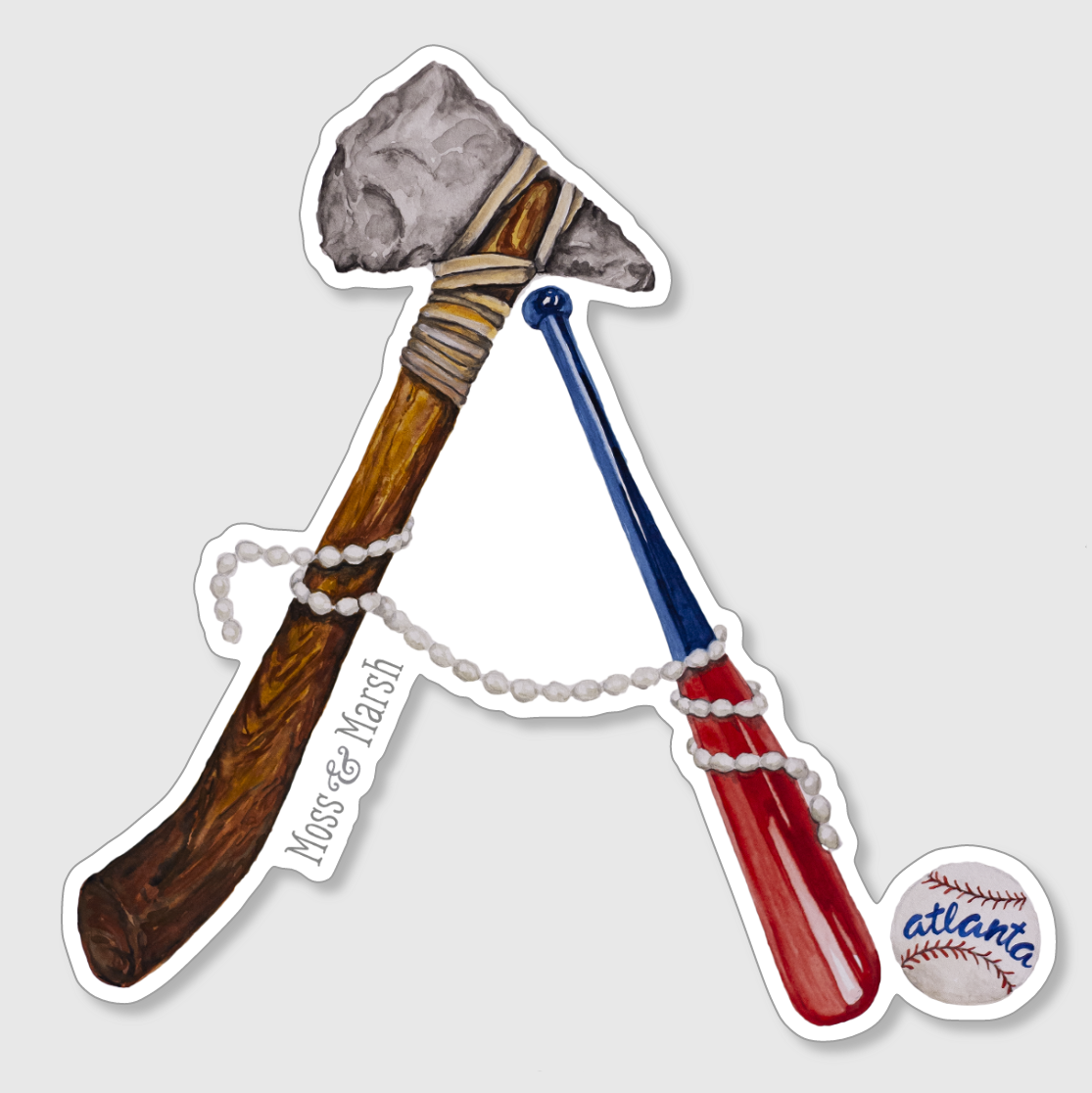 Baseball Braves Decal/Sticker Chop On