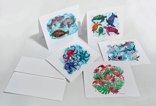 Coastal Collage Notecard Gift Set