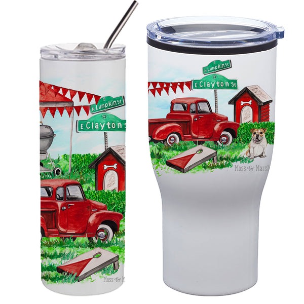 Saturdays in the South Tumblers - Stainless Steel Watercolor