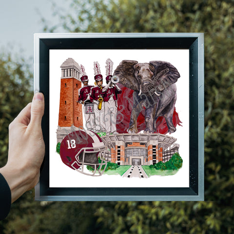 University of Alabama Collage Print