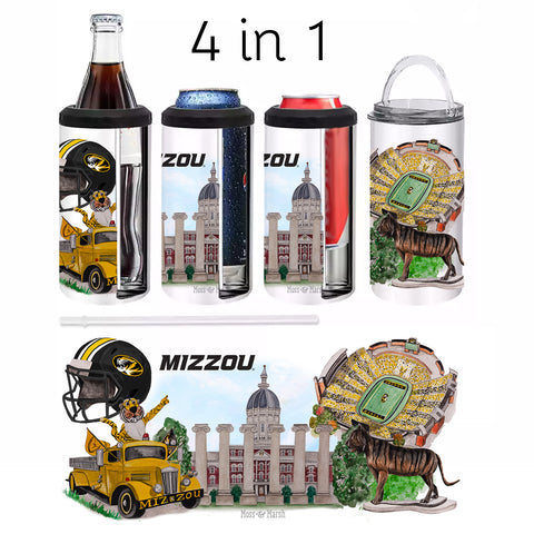 University of Missouri 4 in 1 Can Cooler