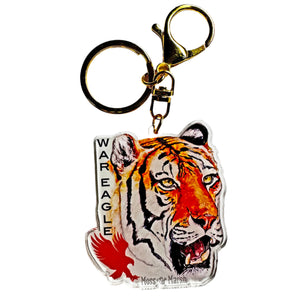 Auburn University Aubie the Tiger Acrylic Keychain