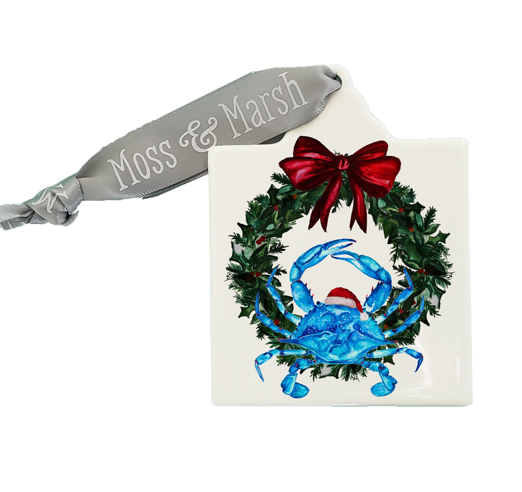 Blue Crab Coastal Christmas Ornament