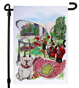 Athens' Finest Garden Flag Watercolor Print