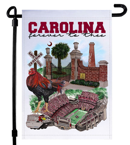 University of South Carolina Watercolor Garden Flag