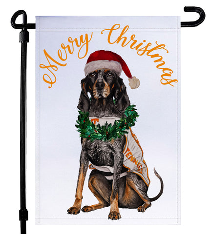 Santa Smokey Watercolor Tennessee Garden Flag