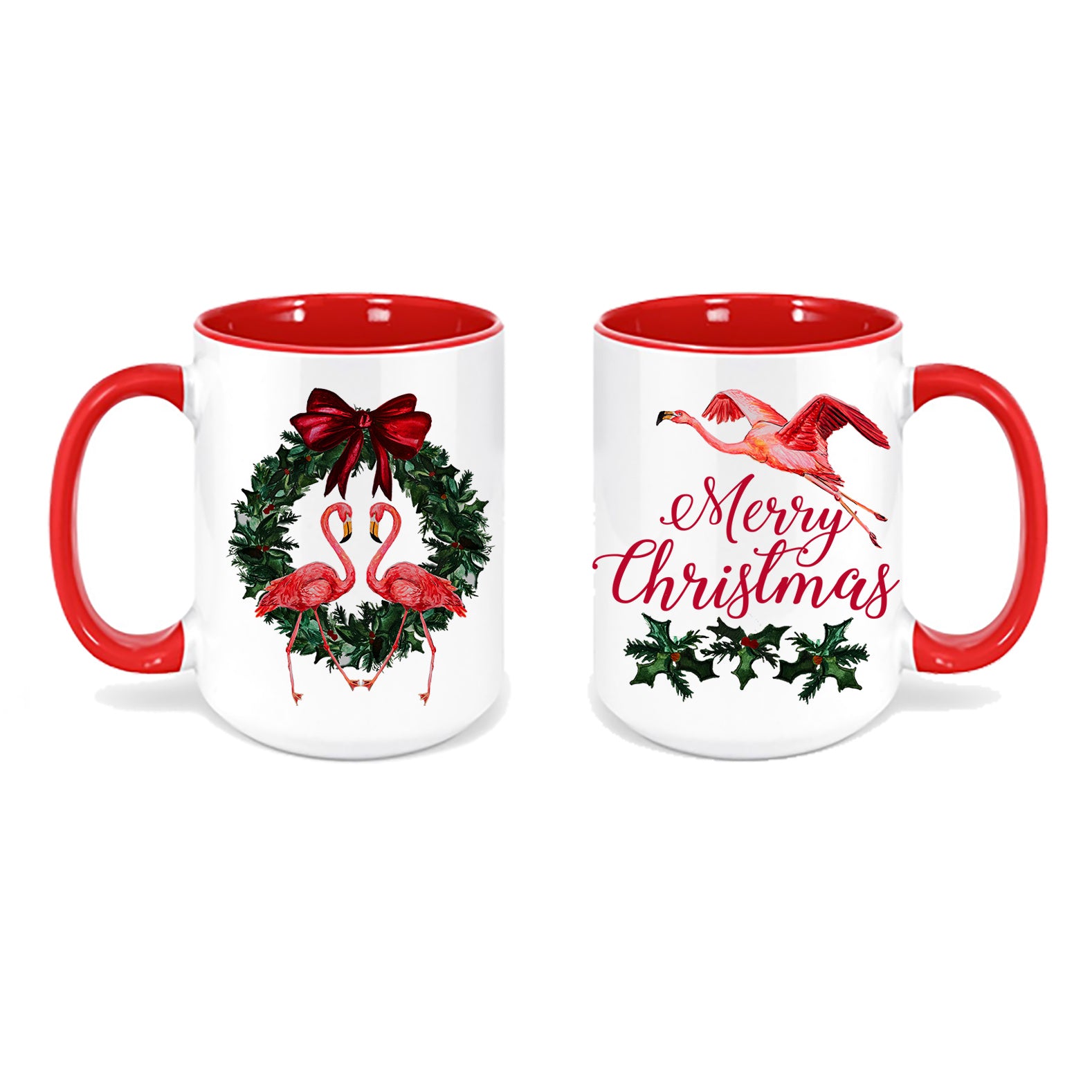 Flamingo Coastal Christmas Mug