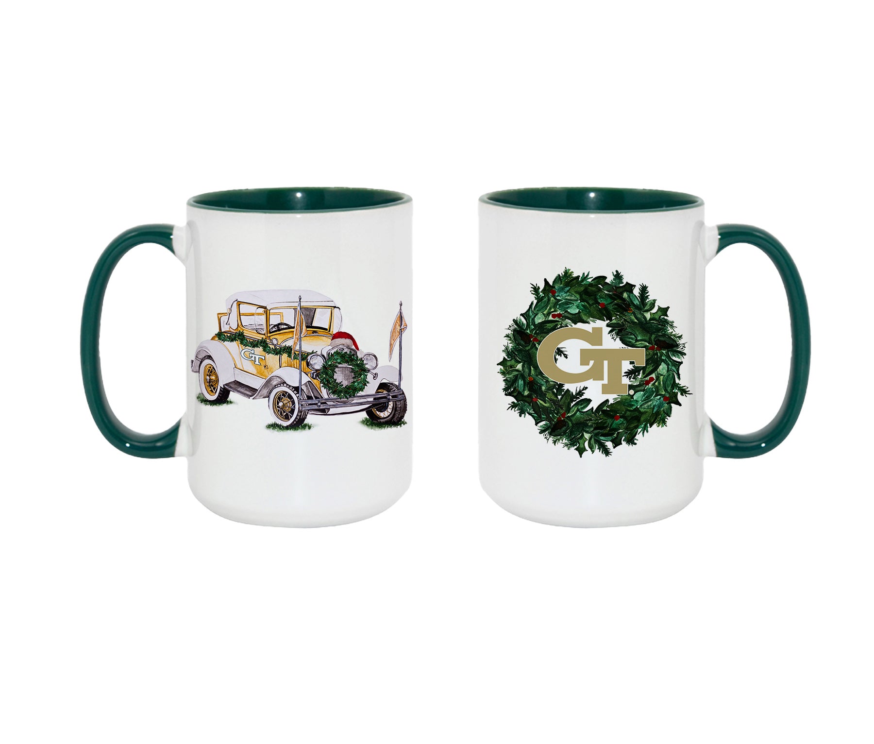 Christmas Rambling Wreck Watercolor Mug