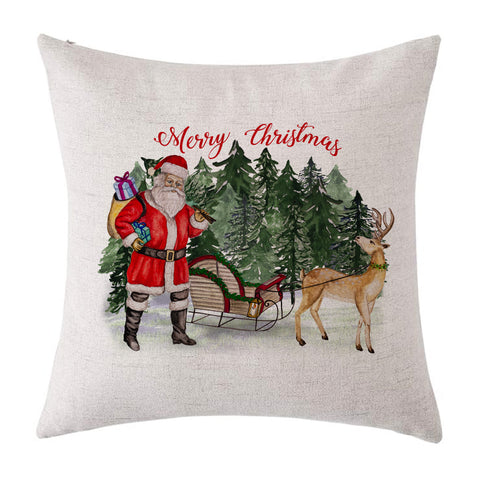Nostalgic Christmas Watercolor Pillow