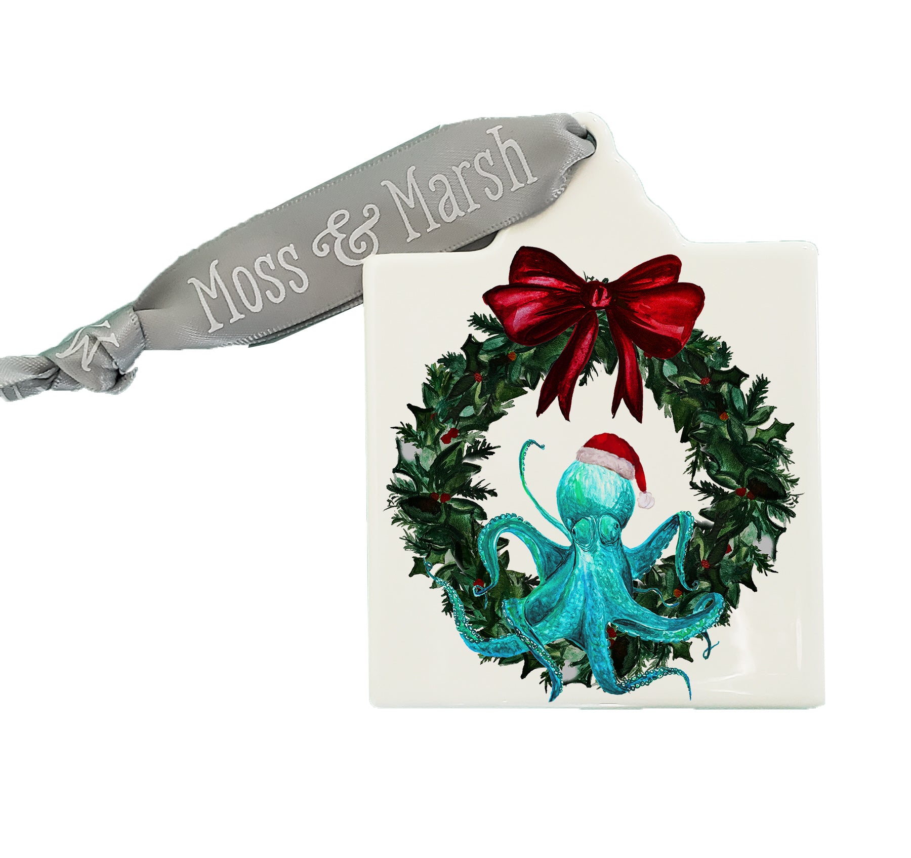 Octopus Coastal Christmas Ornament