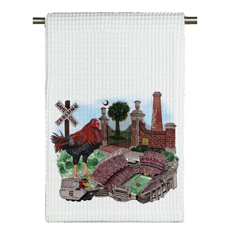 University of South Carolina Watercolor Tea Towel