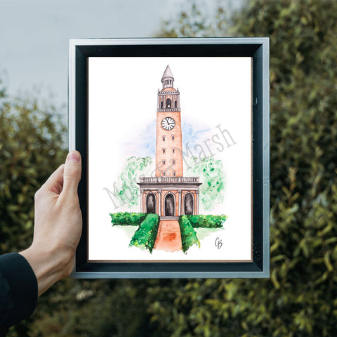 Tower- The University of North Carolina Collage Print