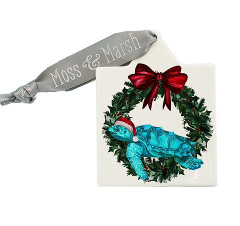Sea Turtle Coastal Christmas Ornament