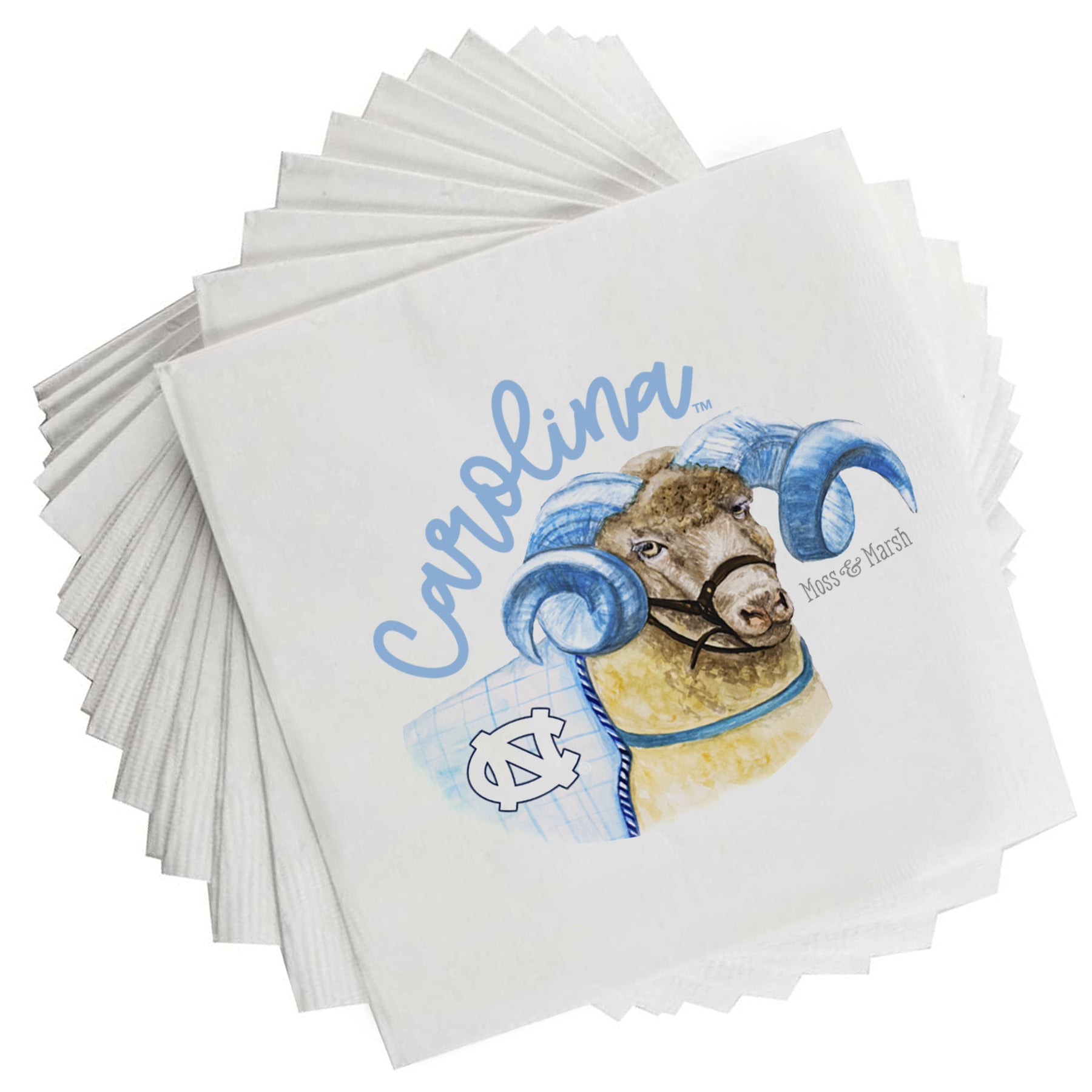 University of North Carolina Rameses Napkin Set