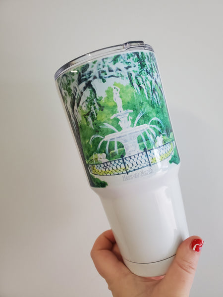 Forsyth St. Pat's Tumbler - Stainless Steel Watercolor