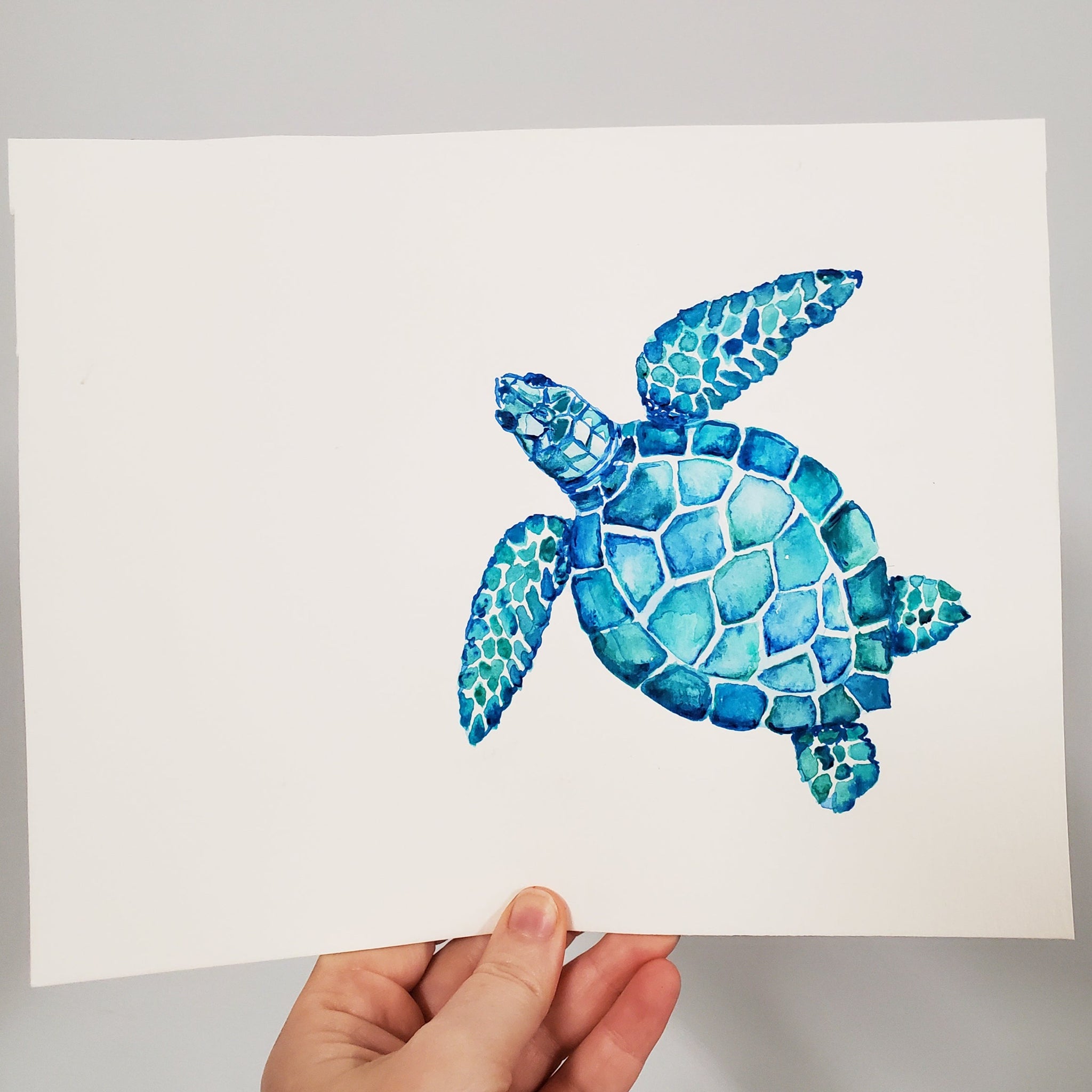 Sea Turtle Original Watercolor Painting