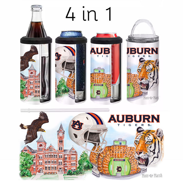 Auburn University 4 in 1 Can Cooler – Moss & Marsh
