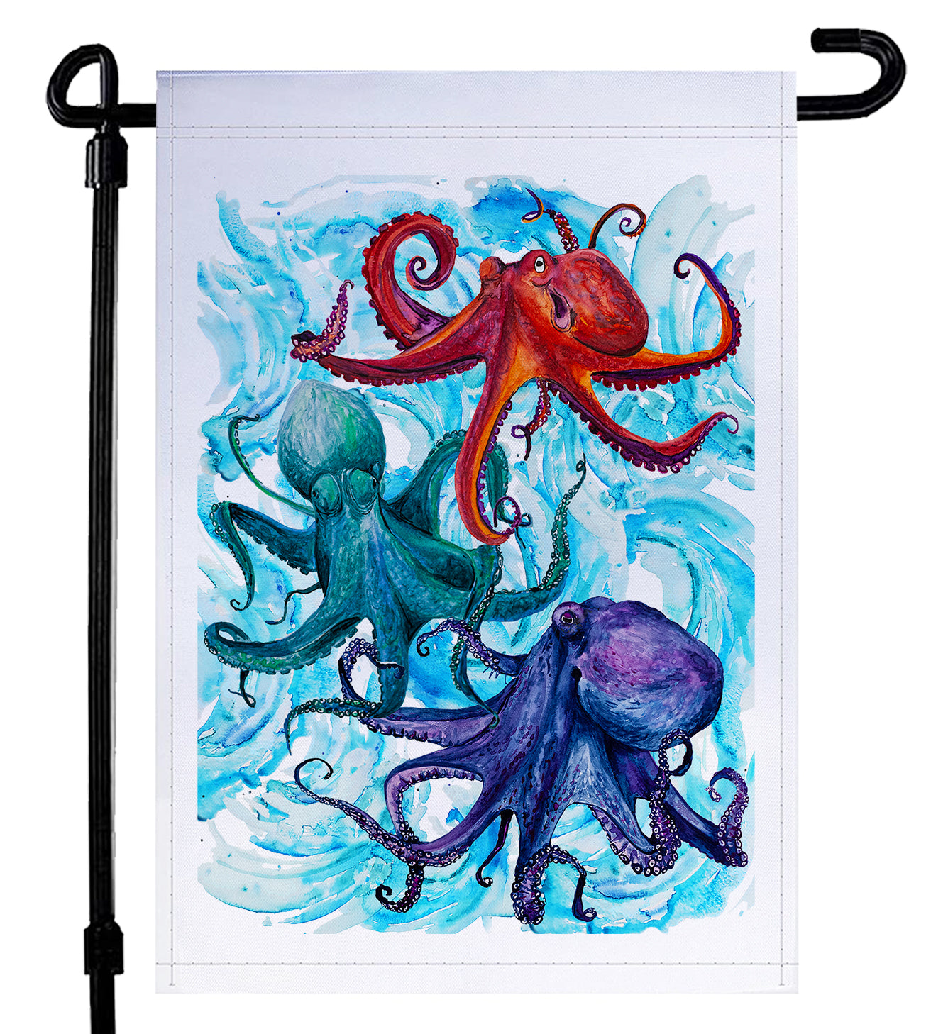 Octopus Garden Flag Watercolor Print