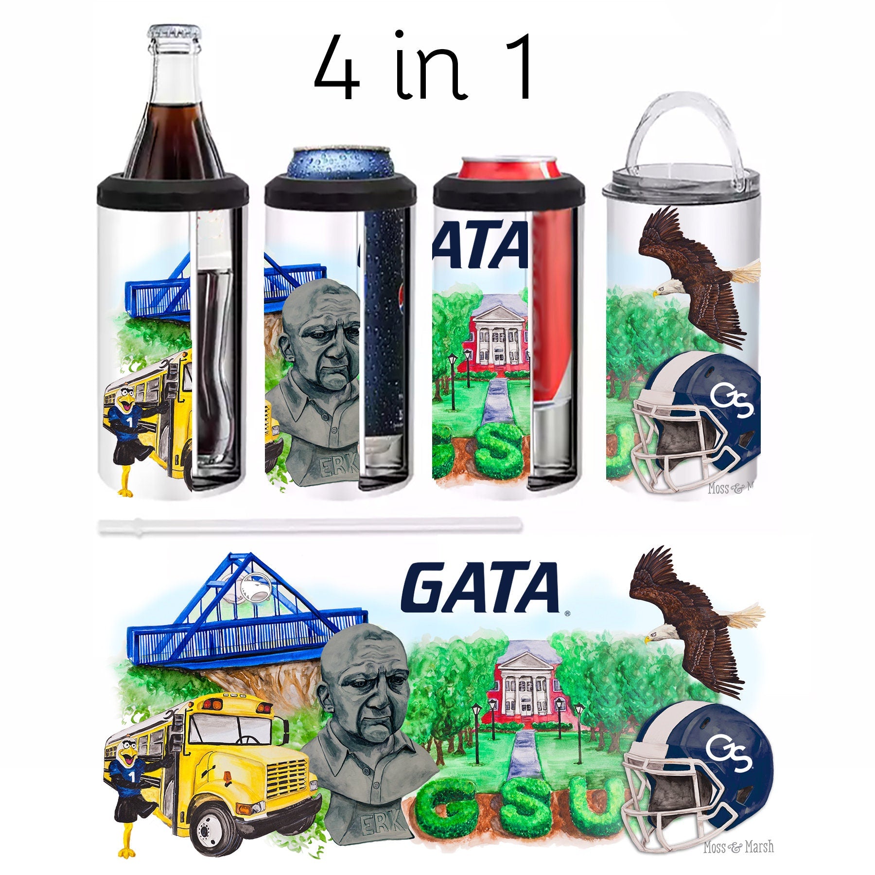 Georgia Southern University 4 in 1 Can Cooler