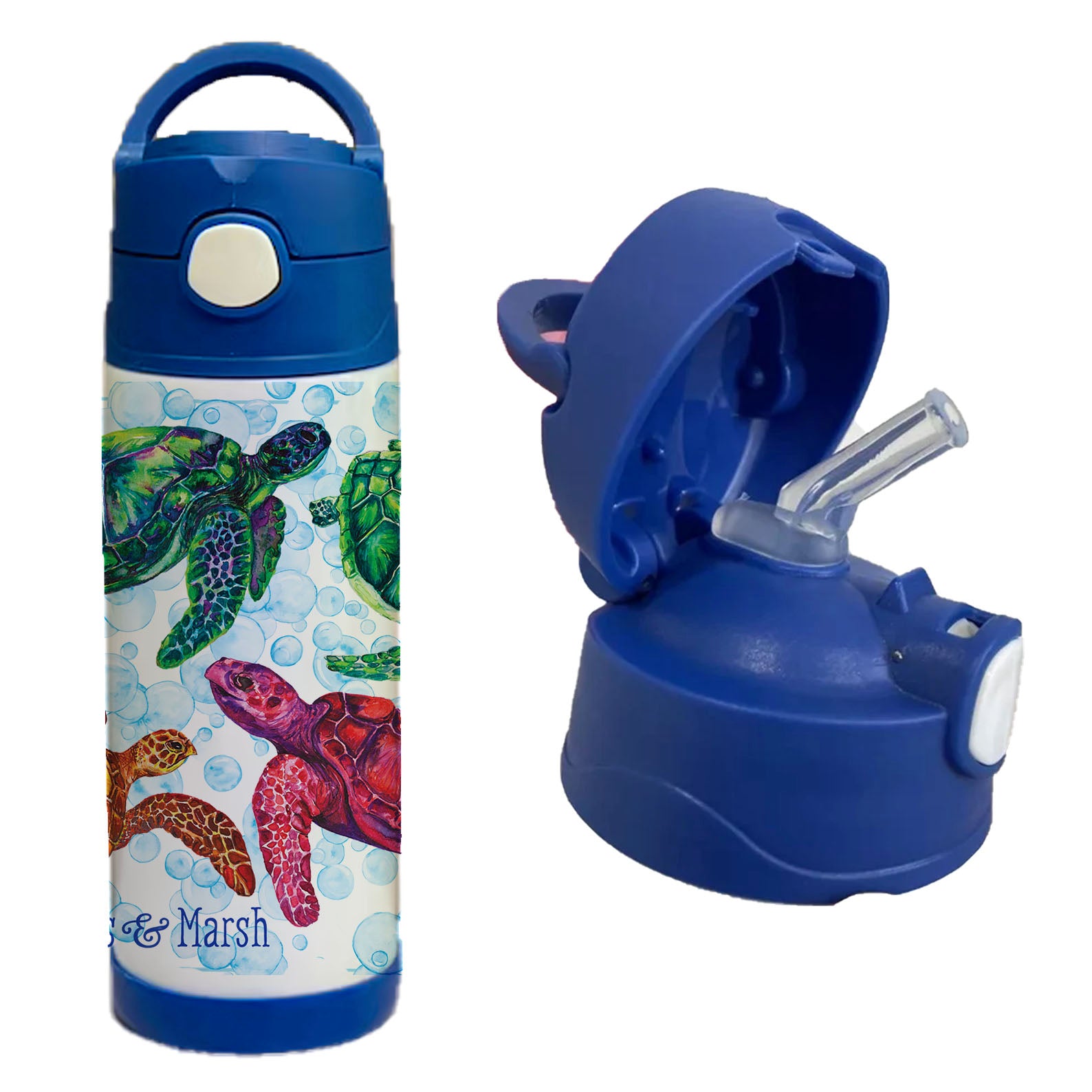 Water Bottle Turtle Tumbler Kid Tumbler Travel Cup Gift -  in 2023