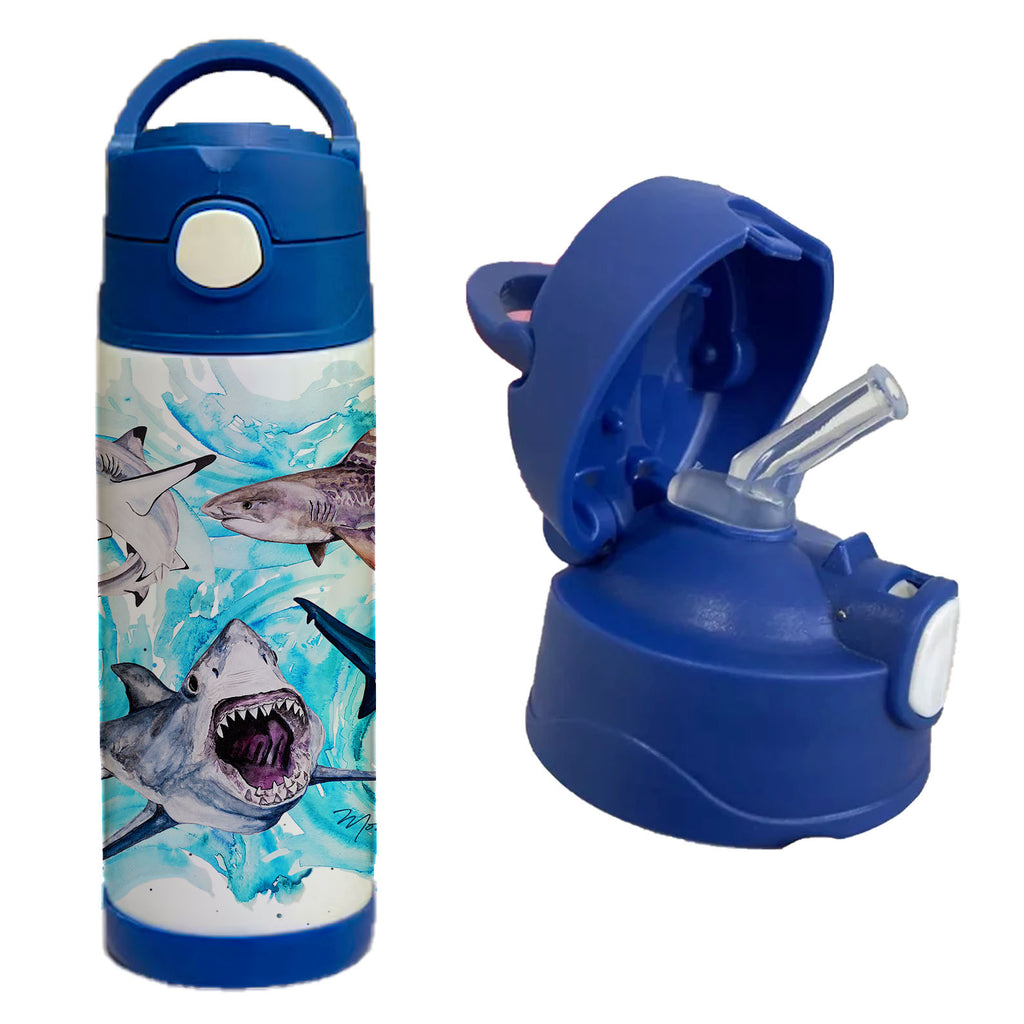Water bottle - Blue/Shark - Kids