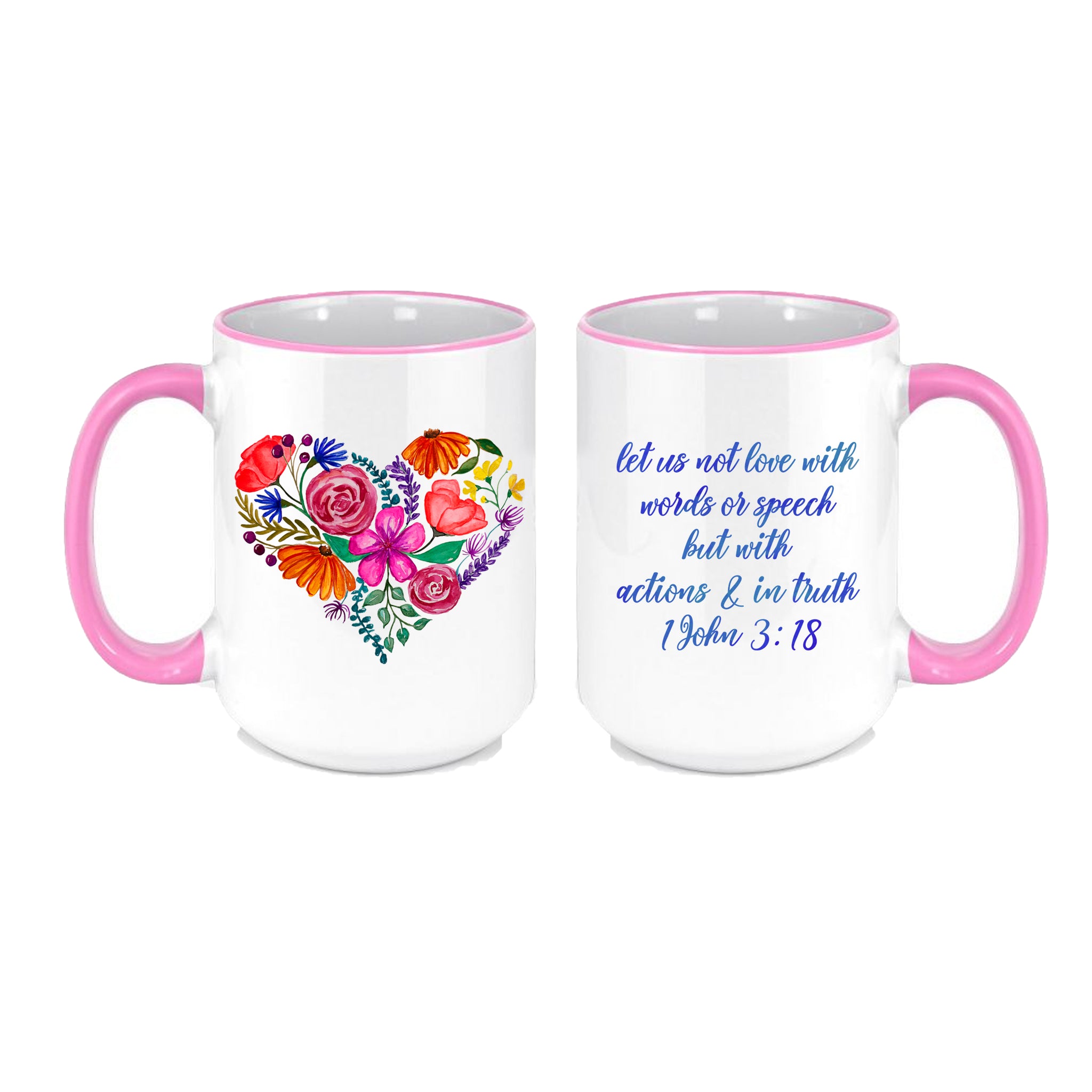 Spread the Love Ceramic Mug Watercolor