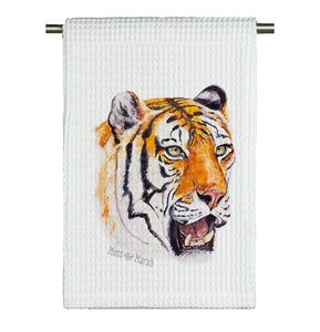 Tiger Watercolor Microfiber Tea Towel