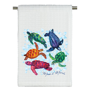 Sea Turtle Watercolor Microfiber Tea Towel