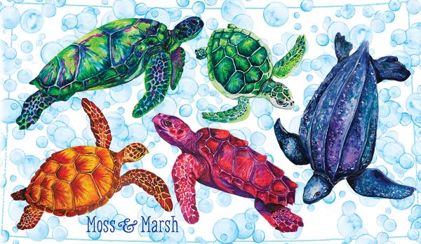 Sea Turtle Tumblers - Stainless Steel Watercolor